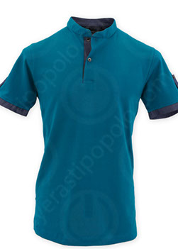 Playera Tipo Polo Cuello Mao Blanca