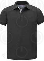 Playera Tipo Polo Negra