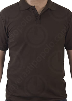 Playera Tipo Polo Cafe