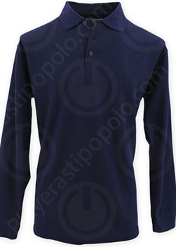 Camisa Tipo Polo Mnaga Larga